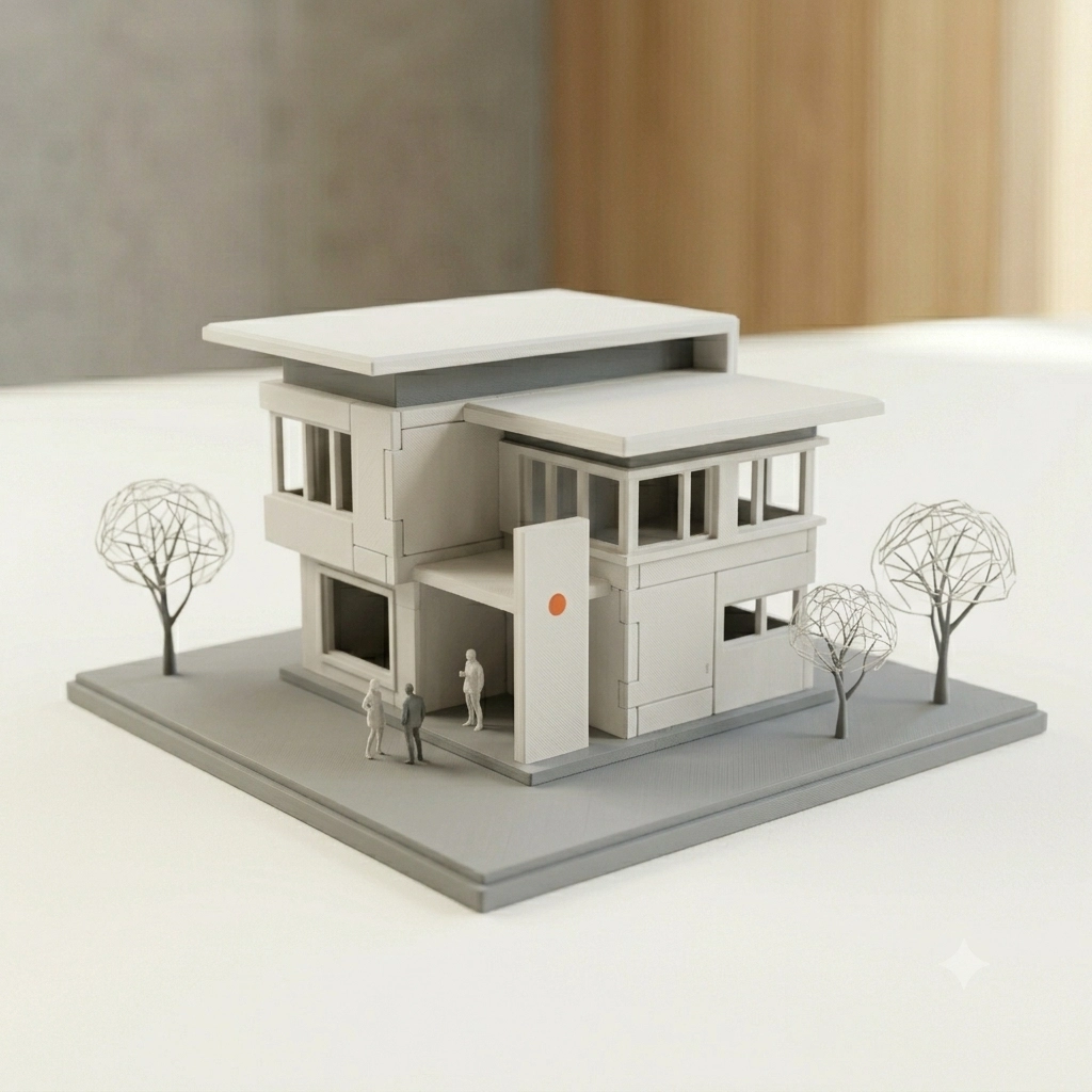3D-printed architectural scale models